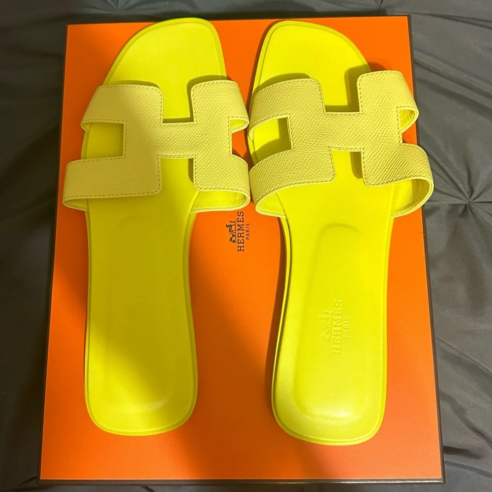 Hermes Oran sandal jaune curcuma - Picture 1 of 5
